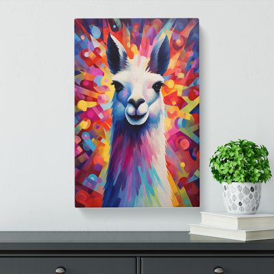Llama Abstract No.2 - Wrapped Canvas