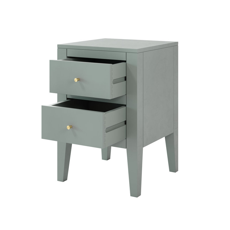 Owens 40cm W Solid + Manufactured Wood Bedside Table