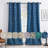 Deavion Velvet Curtains Metal Grommets Room Darkening with Gold Foil Print 2 Panel Set-106462131-106462140