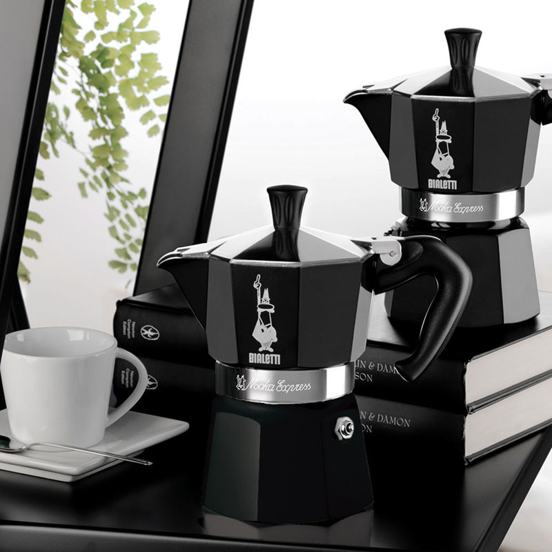 Bialetti Moka Color Percolator Coffee Maker, Black