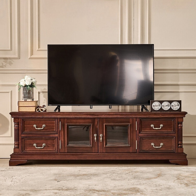 Meuble télé simple et rétro, H 21,26 po x L 78,74 po x l 17,72 po