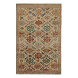 Distressed Homage Hand Knotted Silk Geometric Area Rug