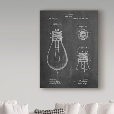«Edison Lamp Base» par Manilo, reproduction d'art sur toile tendue