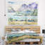 Paysage aquarelle blue hills tapisserie-28484725