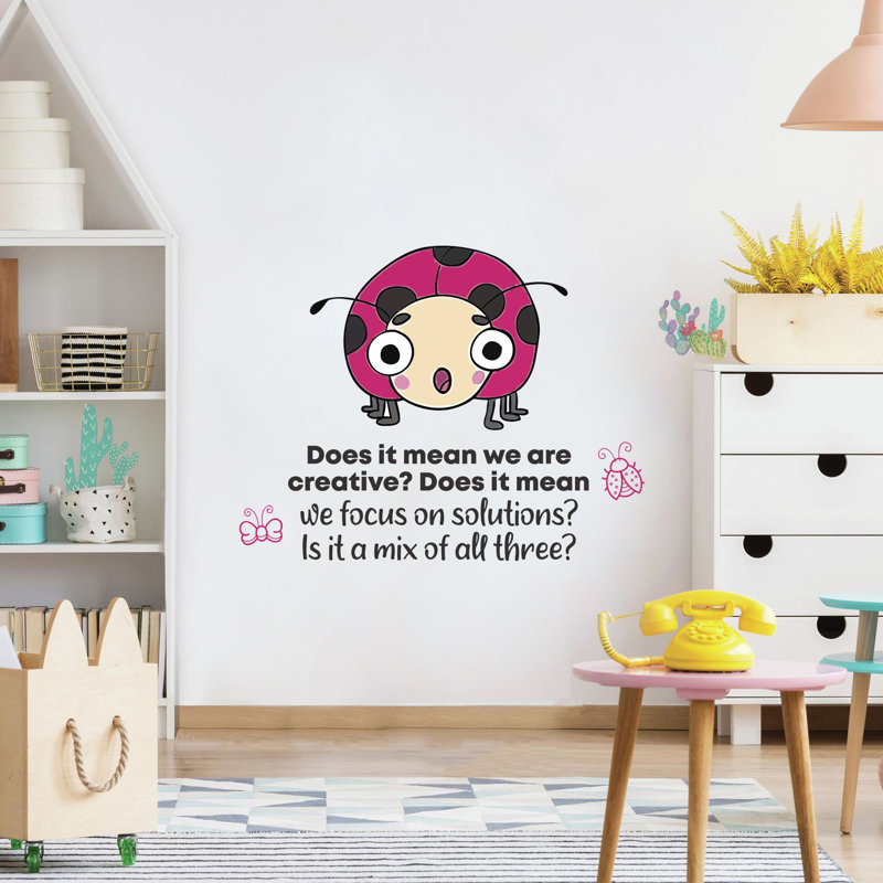 Text & Numbers Wall Decal, 27" H x 30" W x 0.05" D