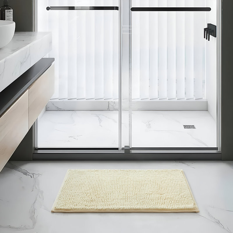 Sylvin Non-Slip Indoor Door Mat, 40cm W x 60cm L, Cream