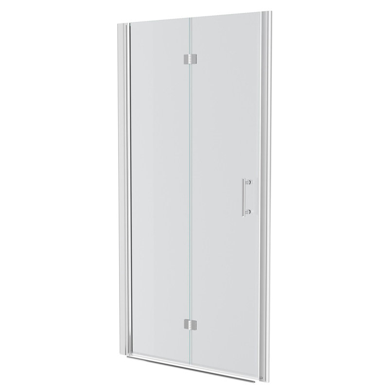 30"W x 72"H Fold Frameless Shower Door, Chrome
