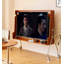 Meuble télé mobile en bois de cerisier à hauteur réglable avec panneau arrière-1752519881