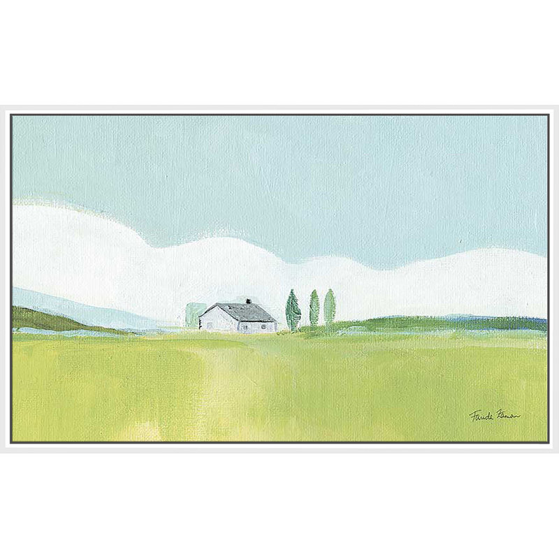 Fresh and Green - Peinture, H 39,5 po x l 63,5 po x P 2 po, Cadre flottant blanc