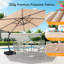 Parasol en porte-à-faux décalé en aluminium pour terrasse 11 pi Yoko-580637613