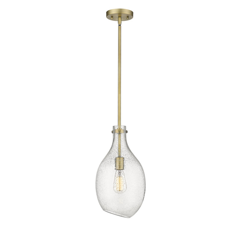 Kenia 1 - Light Single Pendant, Brushed Brass, No Bulb Included, Seedy