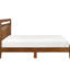 Grand lit plateforme en châtaignier d'aspect transitionnel - structure en bois pour la chambre à coucher, pas de sommier nécessaire, H 64 po x 84,5 po x H 47 po, 1 décor de chambre à coucher au fini, cadre, base-496632905