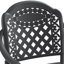 Ensemble de 5 meubles de patio en aluminium coulé avec cadre noir et coussins de siège rouges