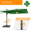 Parasol en porte-à-faux carré éclairé 120 po Rockel-1934331475