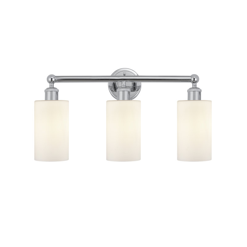 Caldello 3 - Light Dimmable Vanity Light, Matte White, Polished Chrome