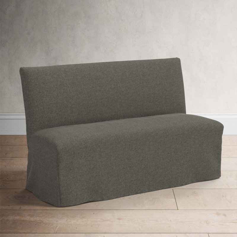 Ivanka Upholstered Bench, Zuma Charcoal Textured Linen