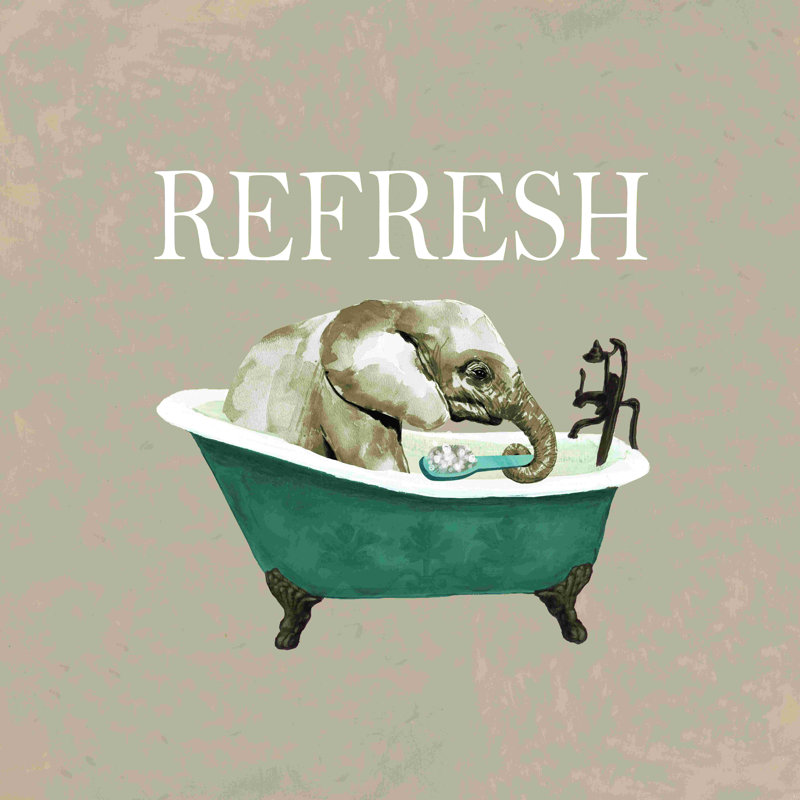 " Refresh Elephant Tub ", 12" H x 12" W