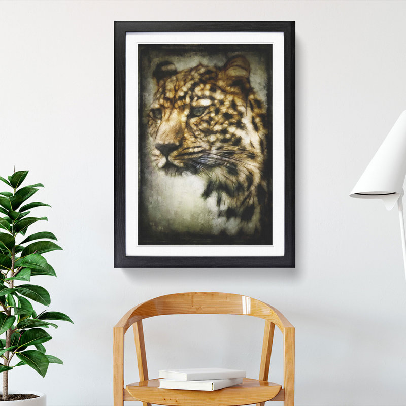Cheetah Vol.2 - Framed Print, 36cm H x 27cm W x 2cm D, Black Framed