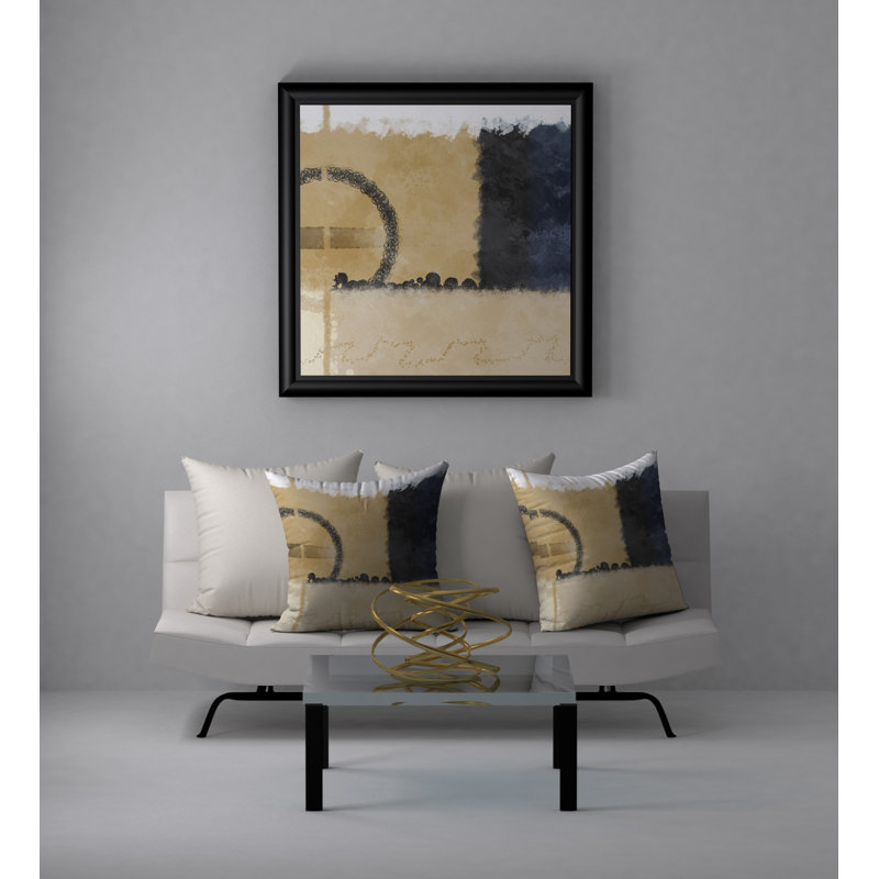 Abstract Reversible Throw Pillow, 18" x 18"