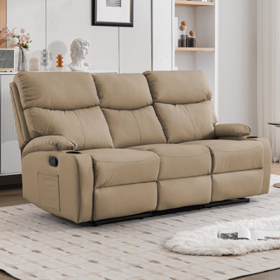 Faux Leather Compact Swivel Recliner Chair, Rocker Lounge Recliner Chair For Small Space With Comfortable Reclining-Brown