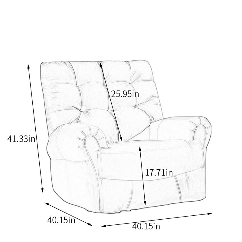 Fauteuil inclinable pivotant Artana, Gris
