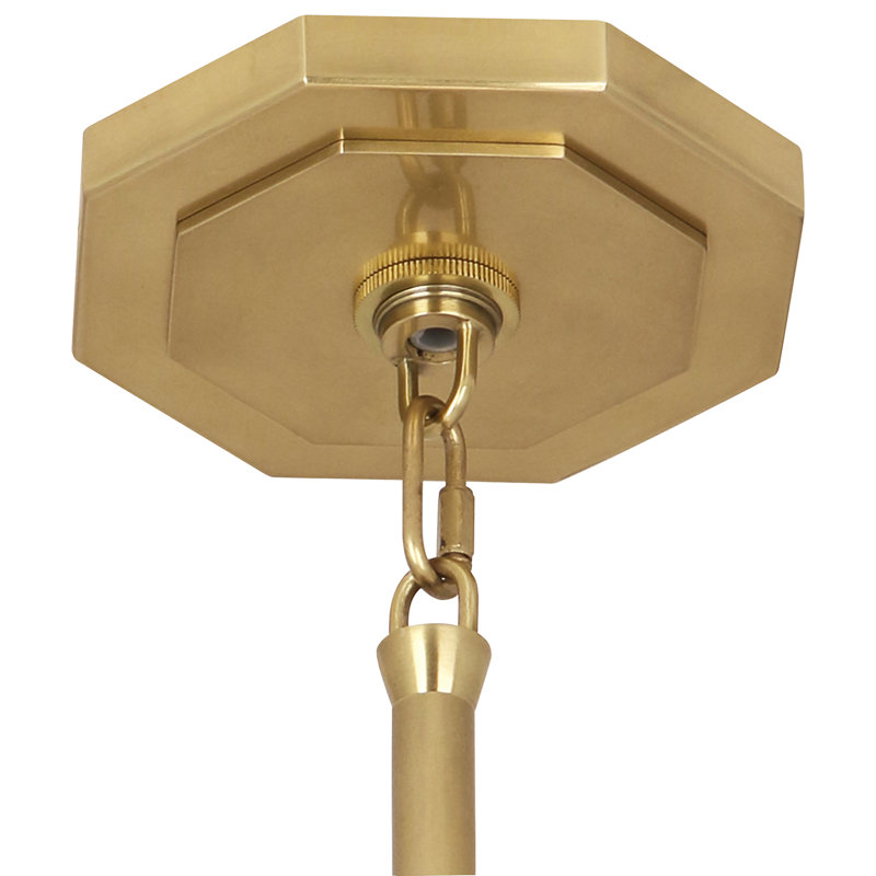 Kate 6 - Light Chandelier, Modern Brass, Smoke Gray