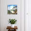 Key storage cabinet, Opens to the right, 30x30x5, White, Charming hills with misty snow-capped mountains, 