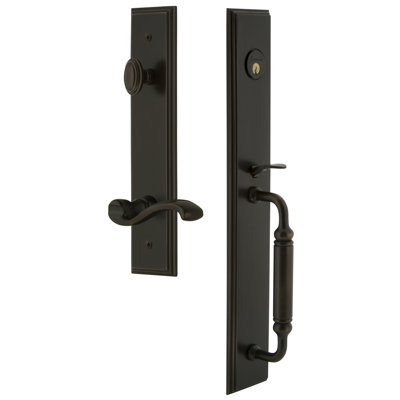 Carré One-Piece Complete Inactive Dummy Handleset with C Grip and Portofino Lever
