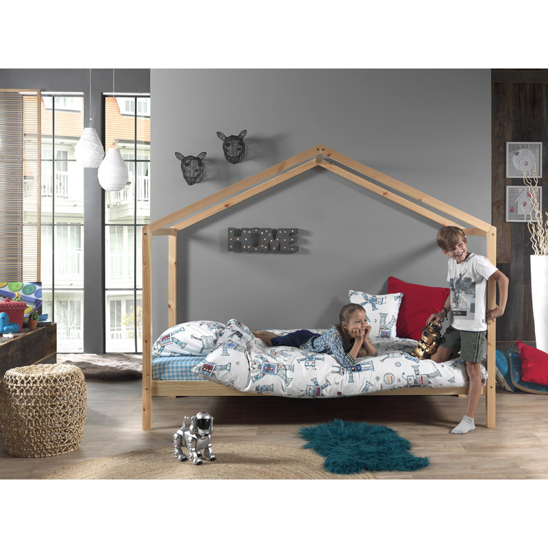 Dallas European Single (90 x 200cm) House Beds by Vipack, Brown