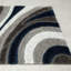 Tapis bleu marine à motif géométrique Koo-1510150703