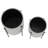Stacia Round Metal Mid Century Indoor Pot Planter Set-415622410