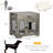 Small Dog Crate With Pillow Cushion And Convenient Drawer, Grey End Table Cushioned Bottom