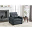 Futon fauteuil-lit escamotable 31 po, cuir noir, ajustable, tissu d'usure, porto, porte-gobelet, canapé-lit convertible en cuir déformable pour salon Tiny House
