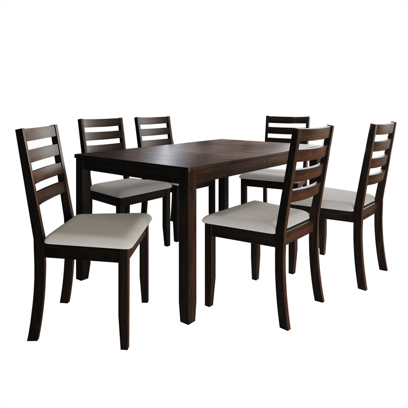 Ocossio 6 - Person Four Leg Dining Set, Brown