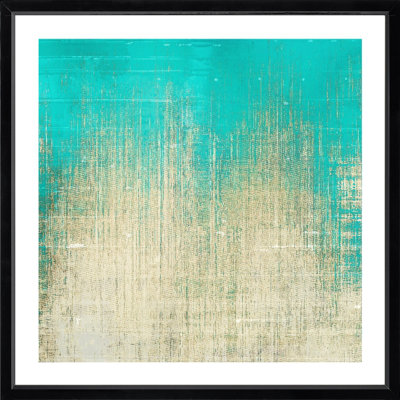 Turquoise Texture Abstract - Single Picture Frame Print
