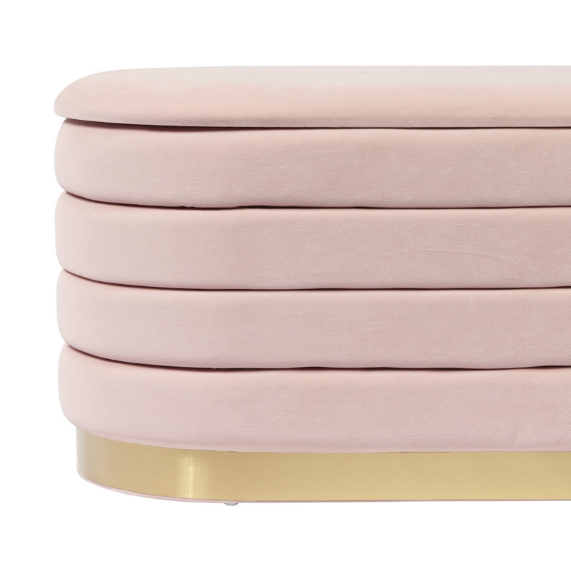 Banc de rangement rembourré TOV, Rosé