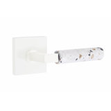 Select Round Privacy (Bed & Bath) Door Lever with Square Rosette