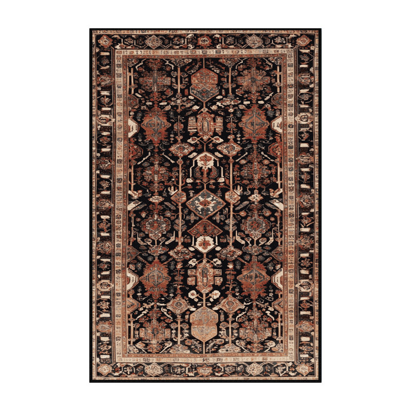 Tapis brun lavable à la machine, Rectangle 4pi x 6 pi