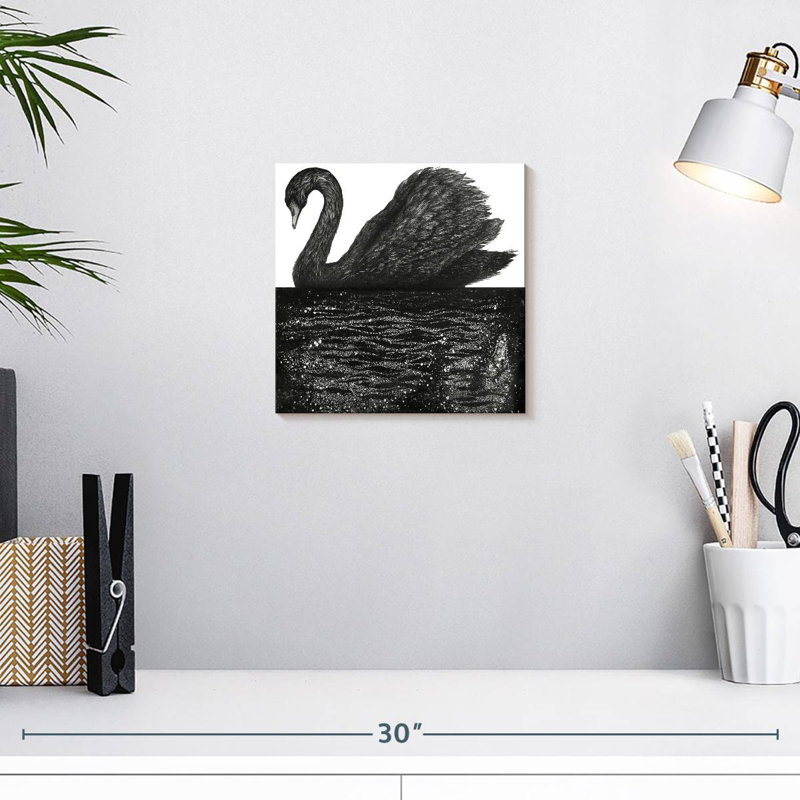 Brampt Black Swan Reflection, 10" H x 10" W