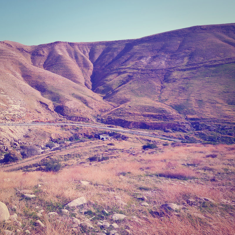 Road In Hills - Wrapped Canvas Print, 30cm H x 30cm W
