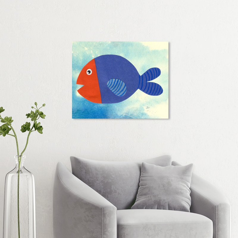 Art sur toile poisson Ferguson, H 24 po x l 28 po x P 1,5 po