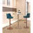 Viverette Swivel Upholstered Adjustable Height Counter Stool with Metal Frame-1024838916
