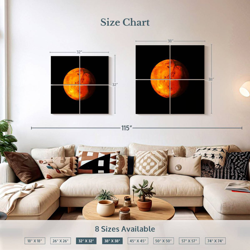 Oberle Mars Planet, 32" H x 32" W