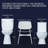17.1＂ Comfort High Toilet Elongated Two Piece Toilet with 1.28 GPF Powerful Flush & Soft Close Seat