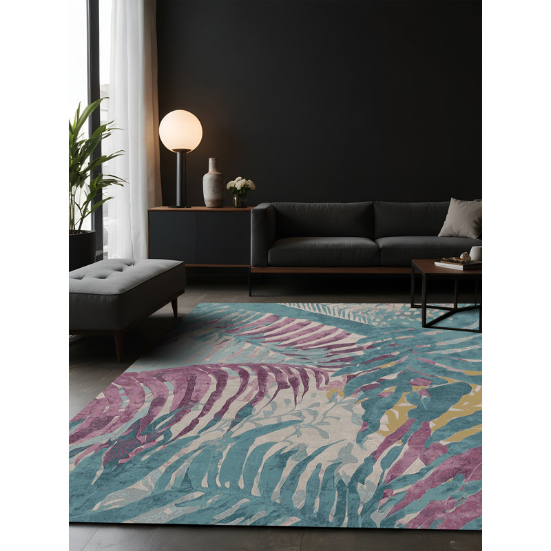 Tapis gris soyeux et moelleux, Carré 8 pi