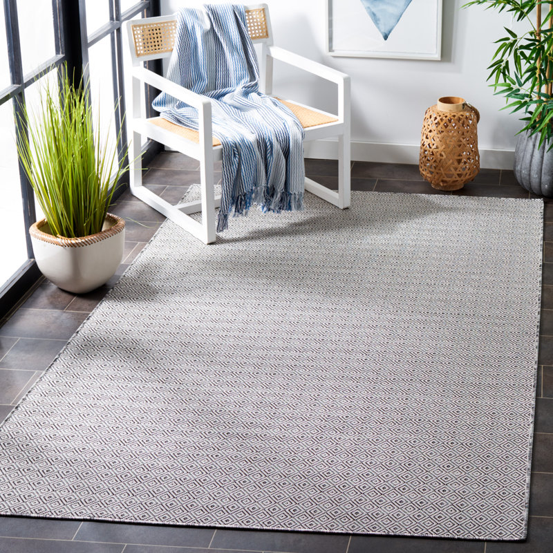 Tapis d'intérieur / extérieur à motif géométrique Varberg Performance, Rectangle 5 pi 1 po x 7 pi 6 po