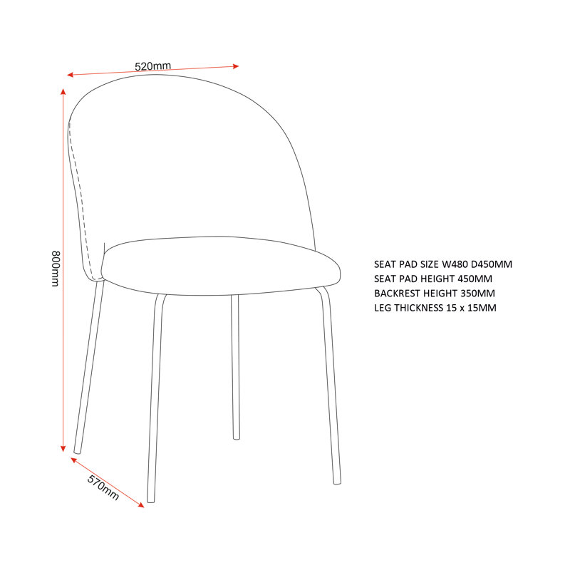 Boston Dining Chair (Set Of Four), Blue