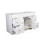 Meuble-lavabo de 48 po Wyndham, prêt à assembler, bois massif, blanc