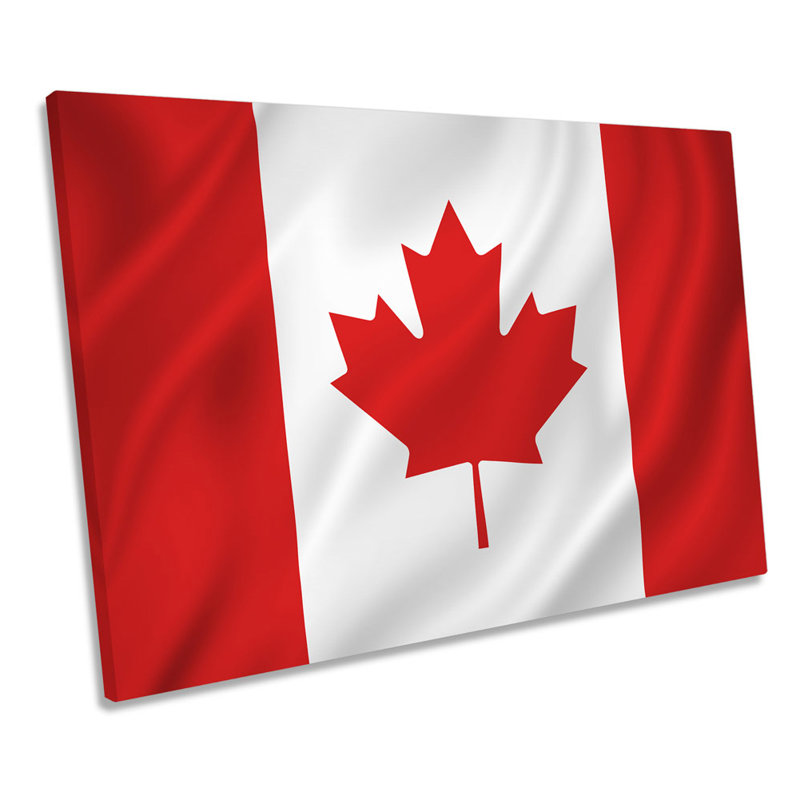 Flag Of Canada - Wrapped Canvas Print, 30.5cm H x 45.7cm W x 2cm D