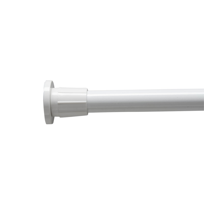 183cm Straight Shower Curtain Rod, White